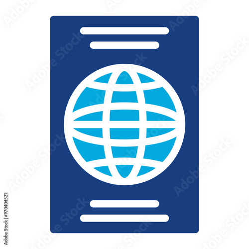 Passport icon vector image. Can be used for World Refugee Day.