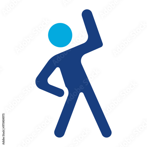 Warm Up icon vector image. Can be used for Fitness.