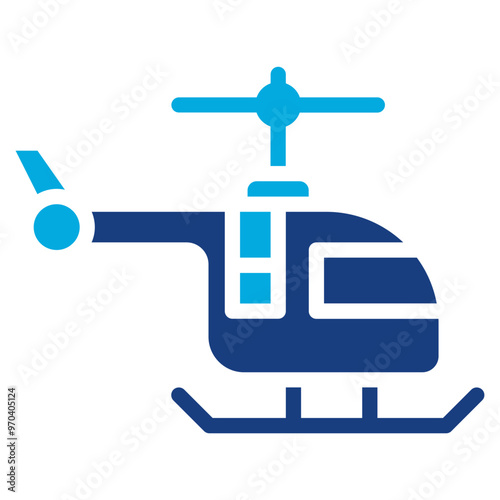 Helicopter icon vector image. Can be used for Airplane.