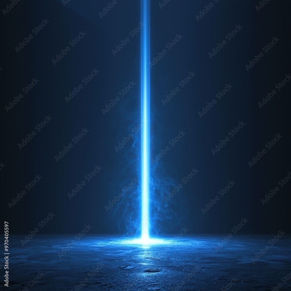 Bright blue light beam Bright blue light beam