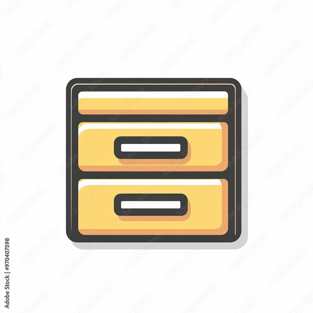 This two-drawer cabinet features a clean design in a warm yellow color, perfect for enhancing home or office organization with practical storage solutions This two-drawer cabinet features a clean design in a warm yellow color, perfect for enhancing home or office organization with practical storage solutions