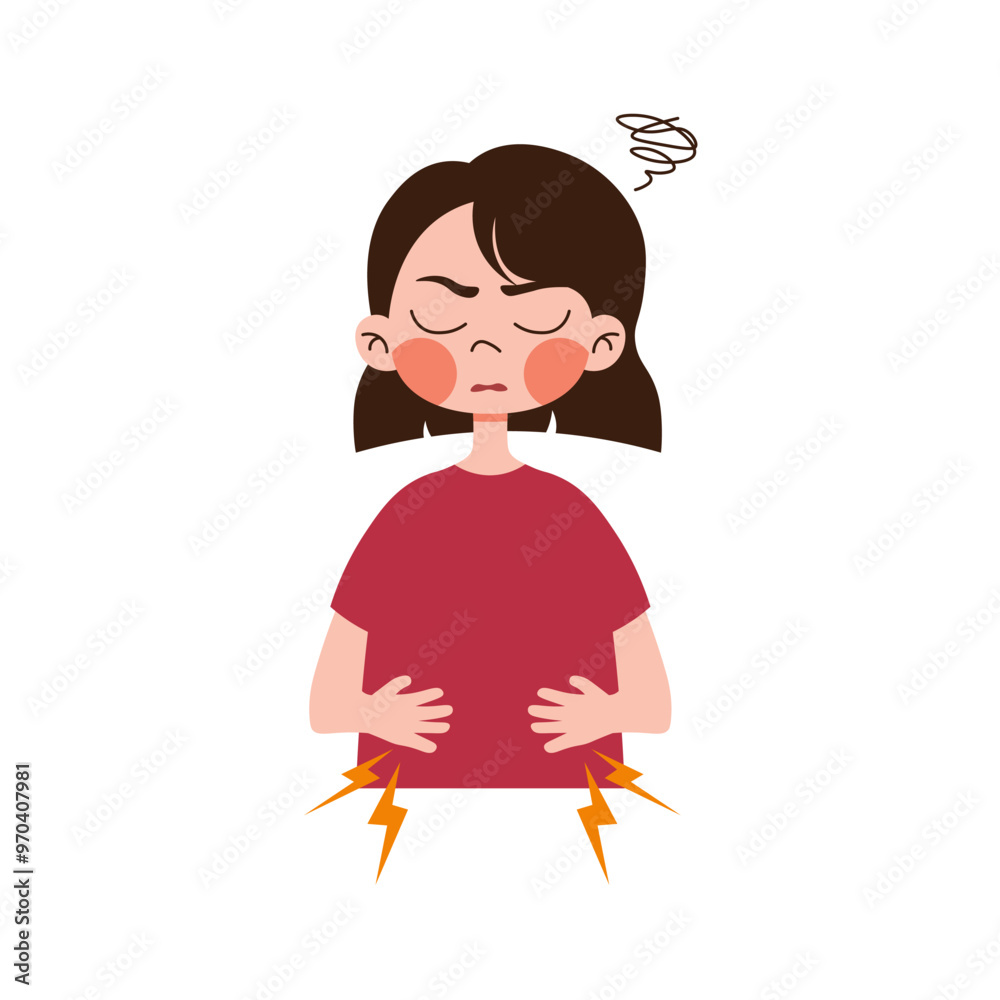 Premenstrual Syndrome Illustration Constipation Premenstrual Syndrome Illustration Constipation