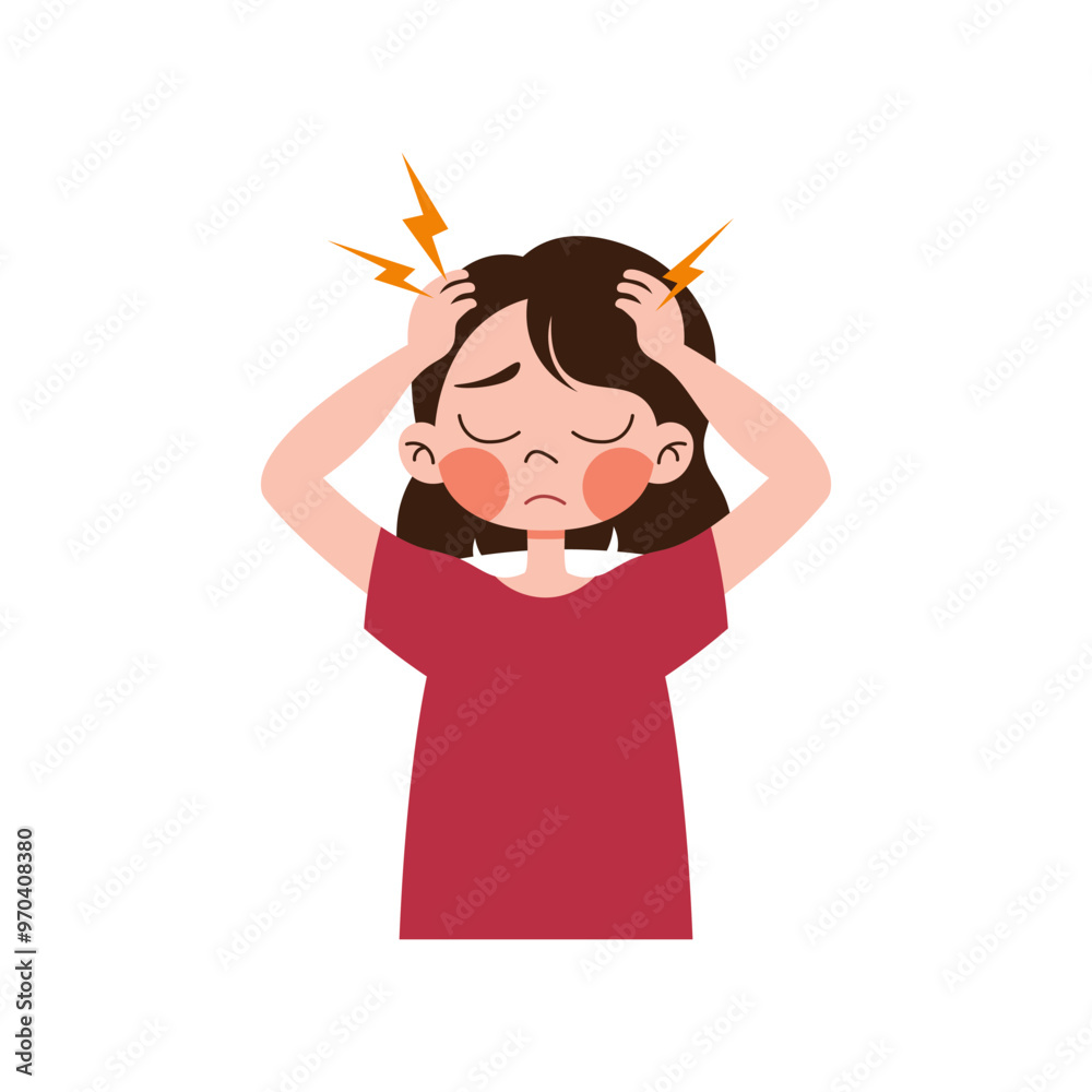 Premenstrual Syndrome Illustration Headache Premenstrual Syndrome Illustration Headache