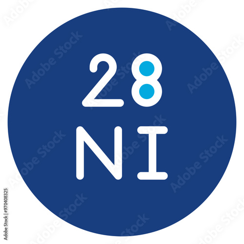 Nickel icon vector image. Can be used for Raw Metrial.