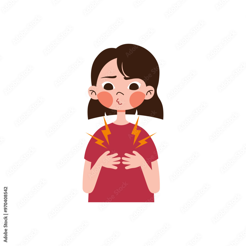 Premenstrual Syndrome Illustration Breast Tenderness Premenstrual Syndrome Illustration Breast Tenderness