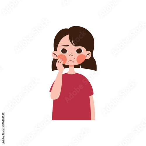 Premenstrual Syndrome Illustration Acne Flare-Ups
