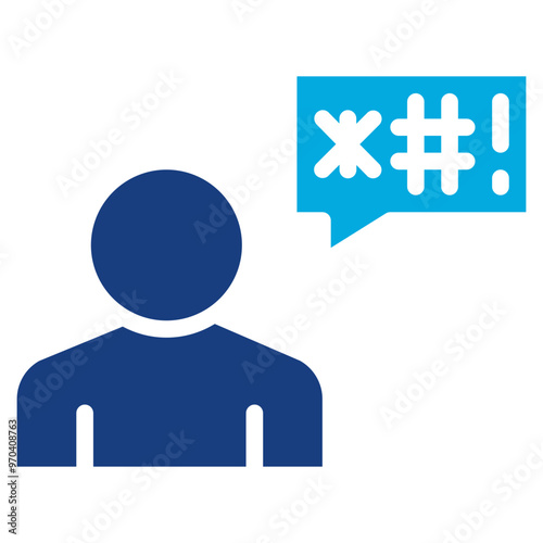 Name calling icon vector image. Can be used for Bullying in Society.