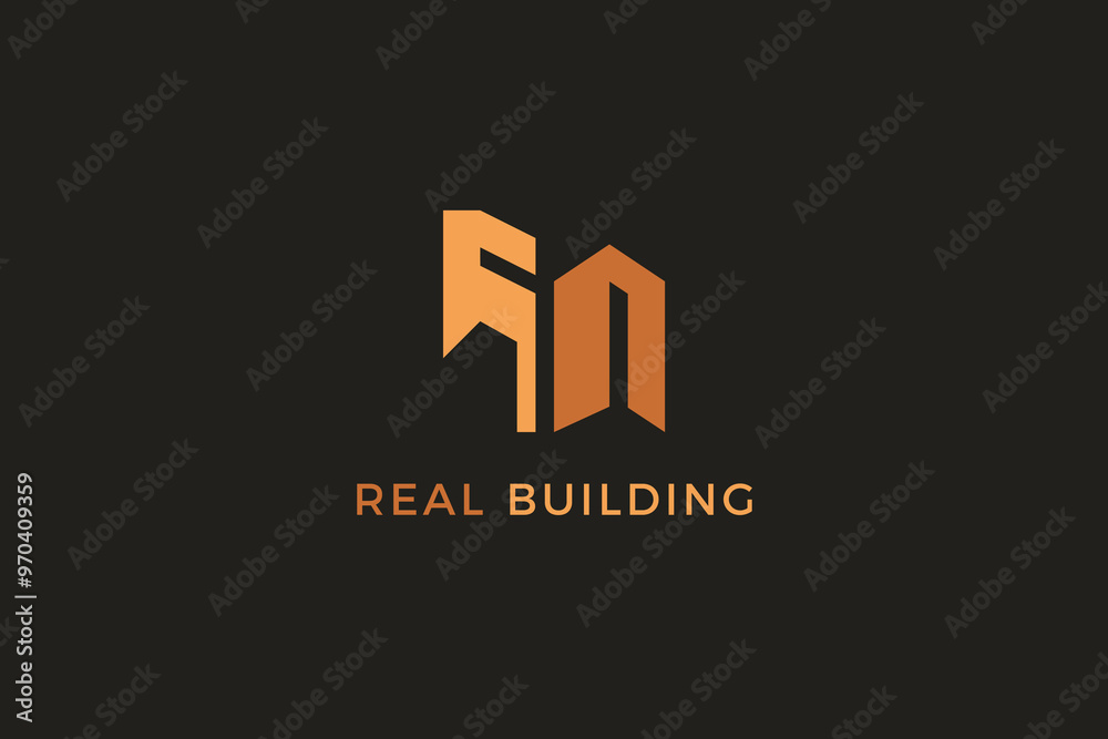Modern Real Building Logo. Simple elegant minimalistic branding. Modern Real Building Logo. Simple elegant minimalistic branding.