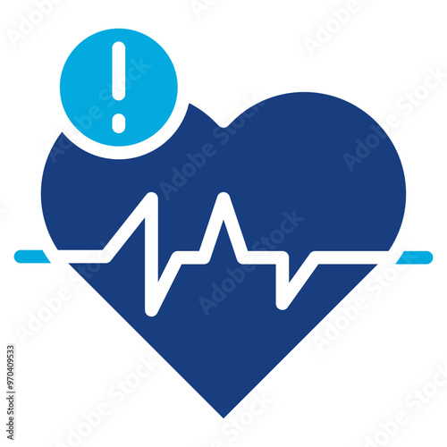Elevated Heart Rate icon vector image. Can be used for Allergy Symptoms.