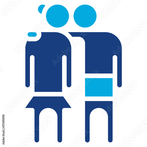 Soulmates icon vector image. Can be used for Social Relationship.