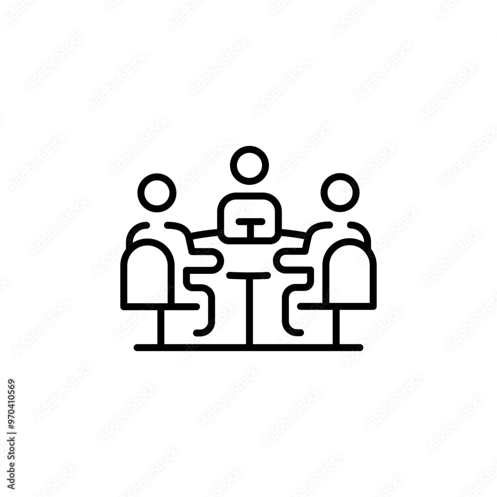 Offline meeting icon. Simple offline meeting icon for social media, app, and web design. Vector illustration Offline meeting icon. Simple offline meeting icon for social media, app, and web design. Vector illustration