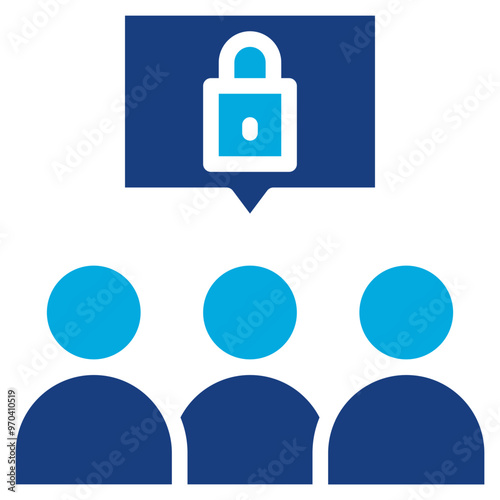 Confidentiality icon vector image. Can be used for Compilance and Regulation.