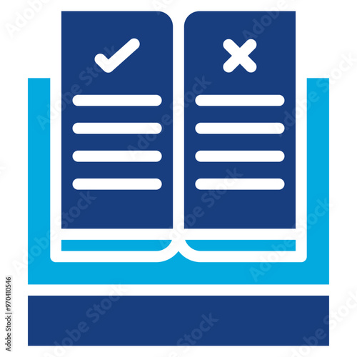 Regulation Book icon vector image. Can be used for Compilance and Regulation.