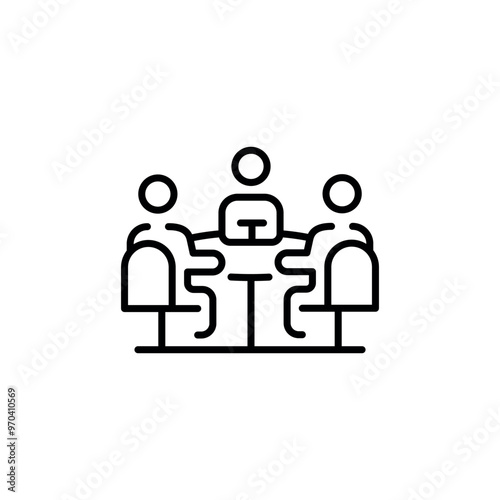 Offline meeting icon. Simple offline meeting icon for social media, app, and web design. Vector illustration