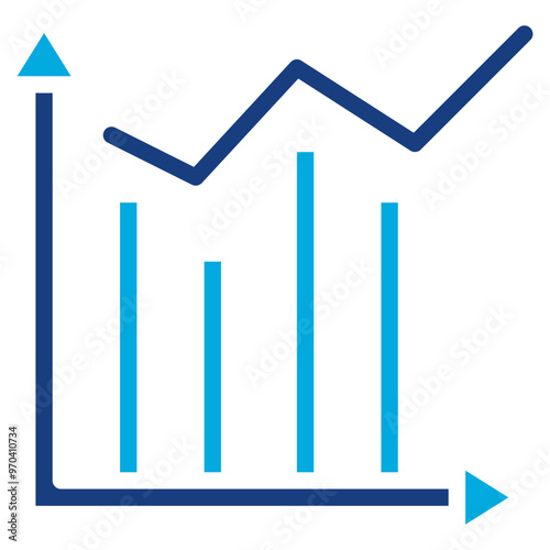 Bar Chart icon vector image. Can be used for Market Research.