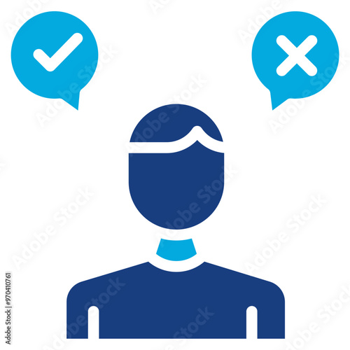 Decision Making icon vector image. Can be used for Market Research.