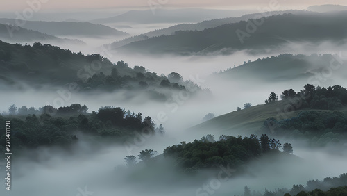 Mysterious Foggy Landscape