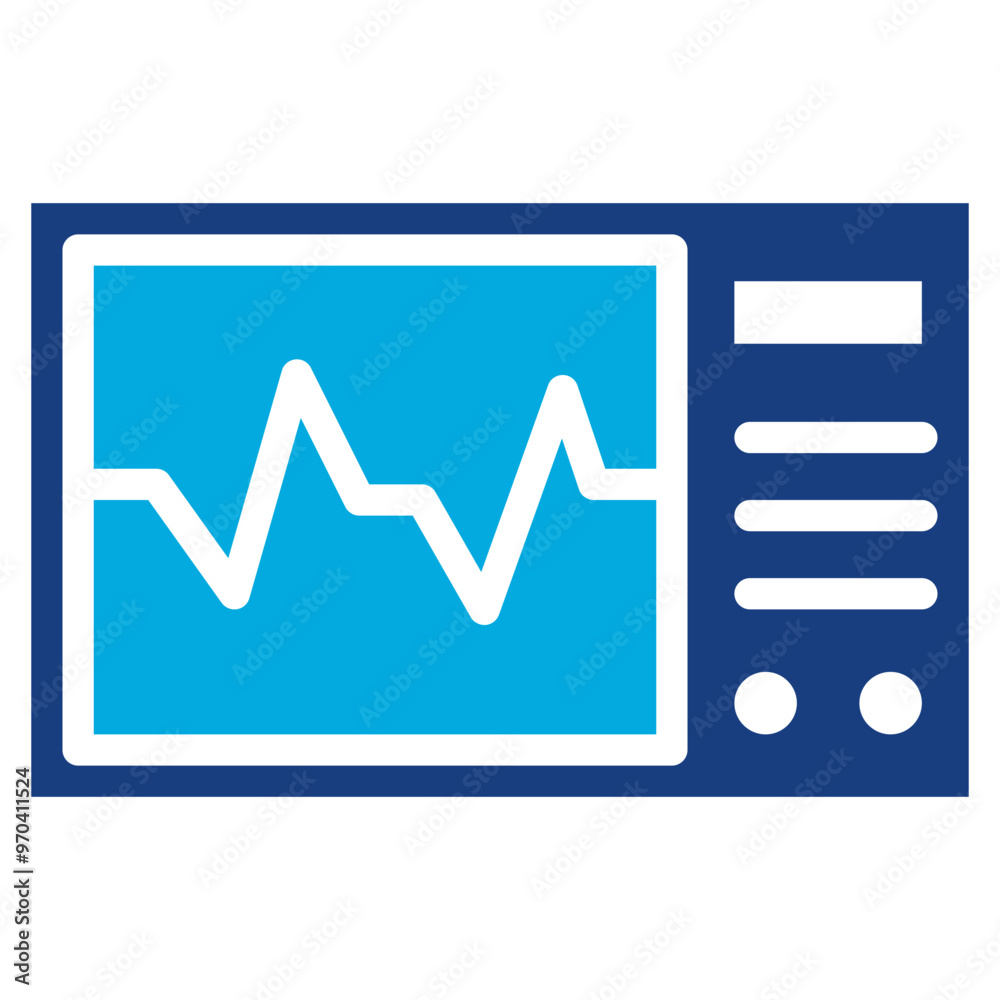 ECG icon vector image. Can be used for Medical Tests. ECG icon vector image. Can be used for Medical Tests.