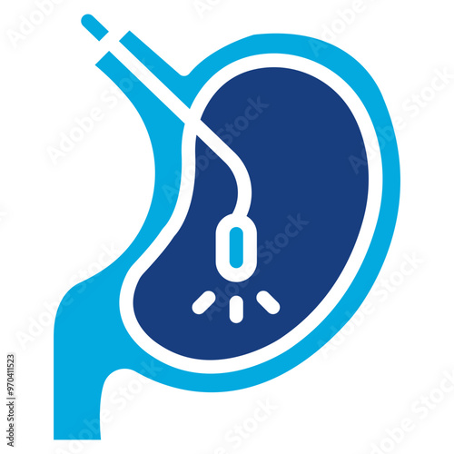 Endoscopy icon vector image. Can be used for Medical Tests.