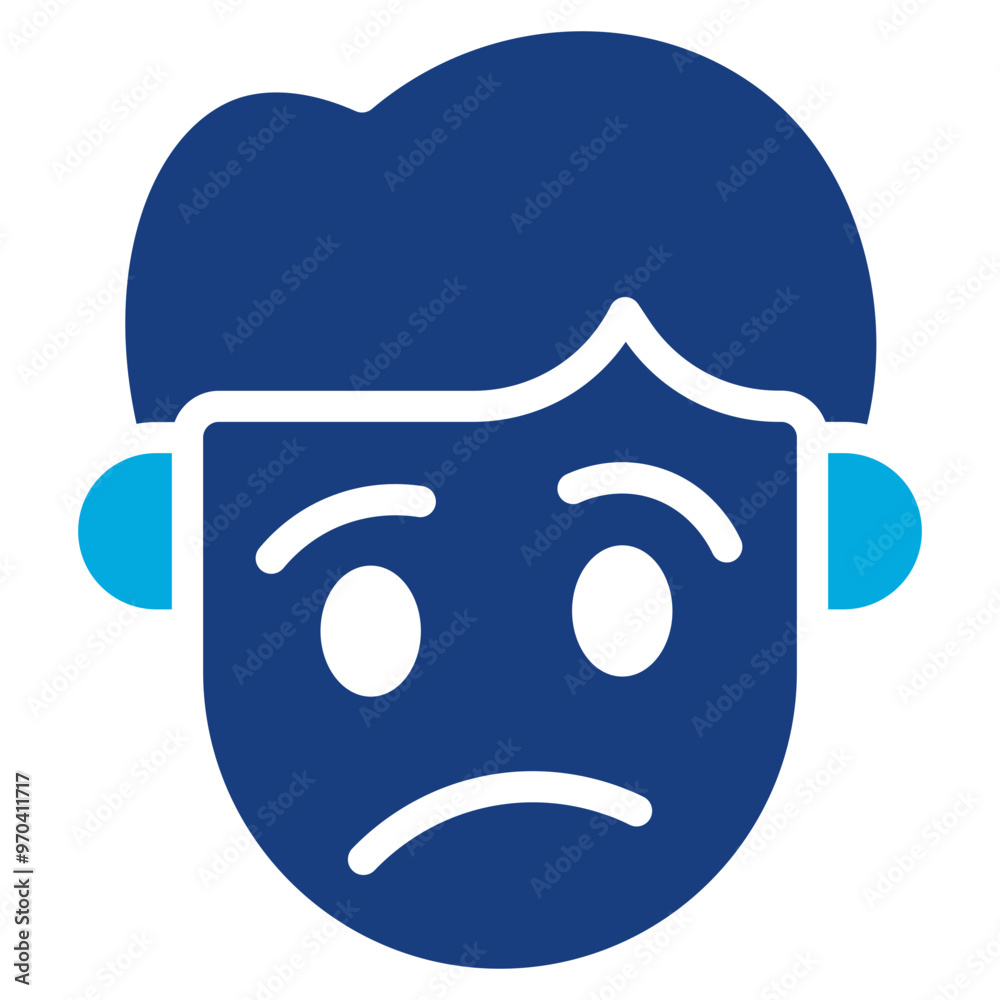Confused icon vector image. Can be used for Human Emotions.