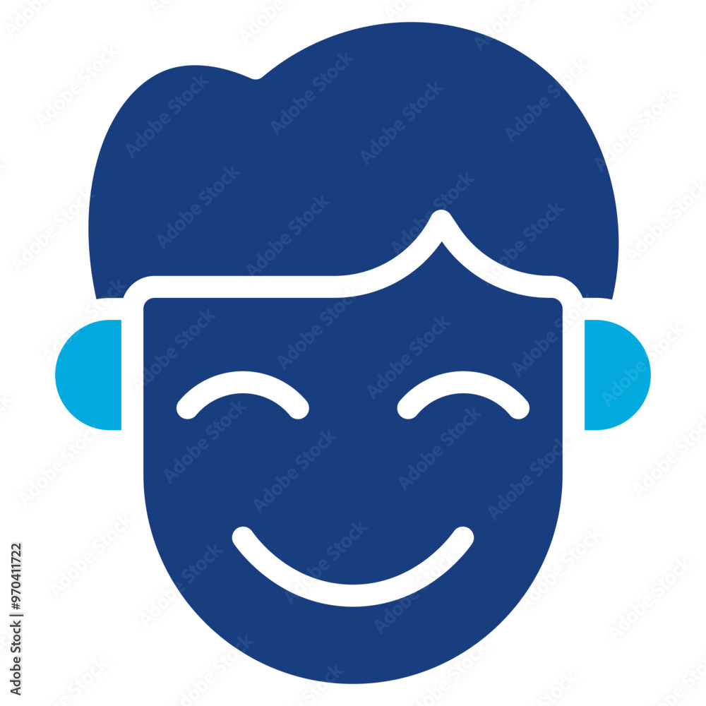 Content icon vector image. Can be used for Human Emotions. Content icon vector image. Can be used for Human Emotions.