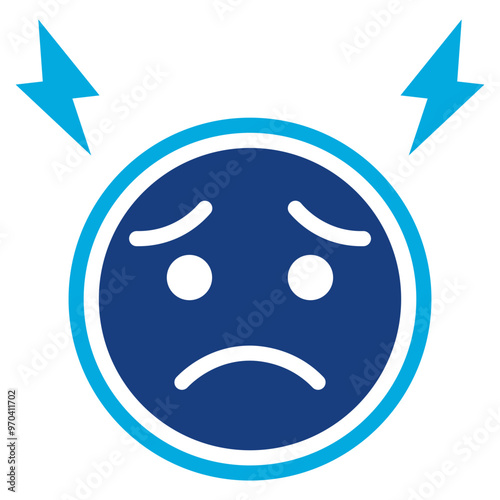 Anxious icon vector image. Can be used for Human Emotions.