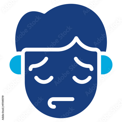 Contemplative icon vector image. Can be used for Human Emotions.
