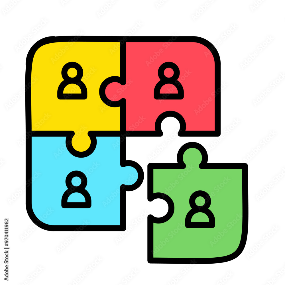 Team work for bussines icon