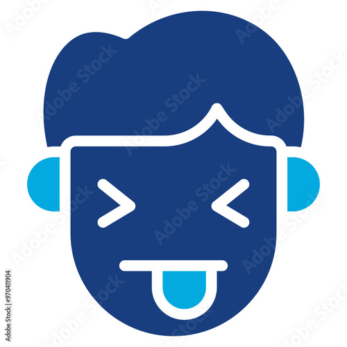 Playful icon vector image. Can be used for Human Emotions.