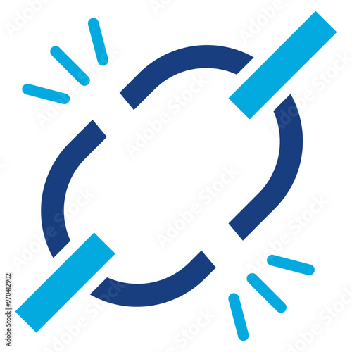 Broken Chain icon vector image. Can be used for Burnout.