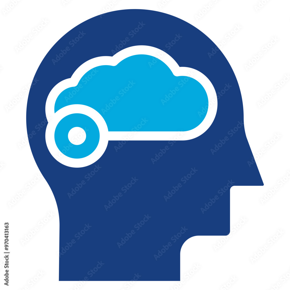 Mental Fog icon vector image. Can be used for Burnout. Mental Fog icon vector image. Can be used for Burnout.