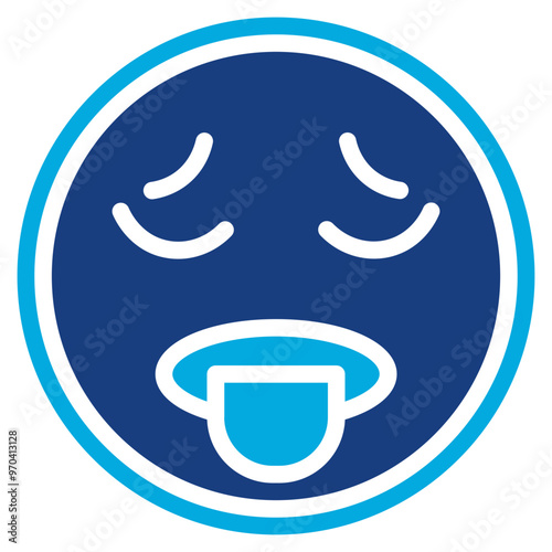 Exhausted icon vector image. Can be used for Burnout.