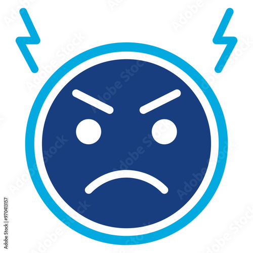 Irritability icon vector image. Can be used for Burnout.