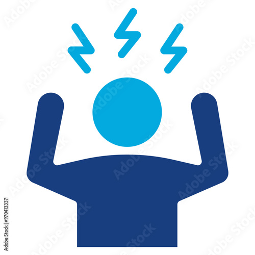 Stress icon vector image. Can be used for Burnout.