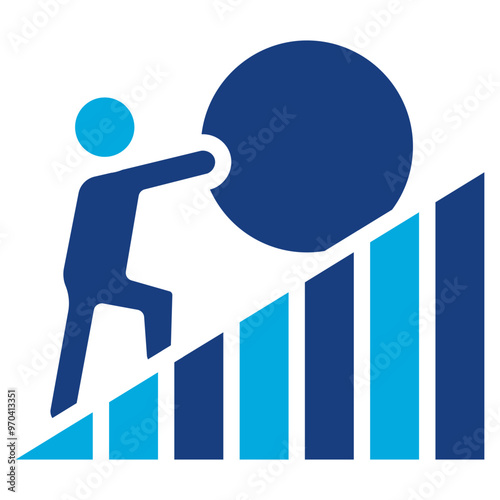 Struggle icon vector image. Can be used for Burnout.