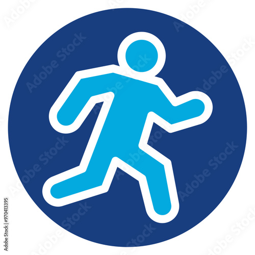 Running in Circles icon vector image. Can be used for Burnout. photo