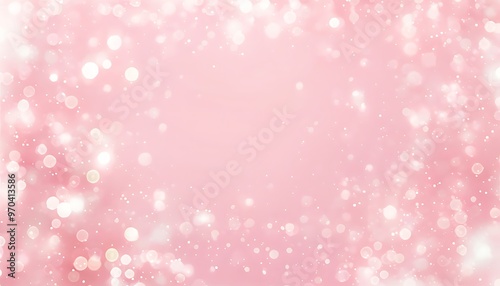 abstract pink bokeh background with white particles