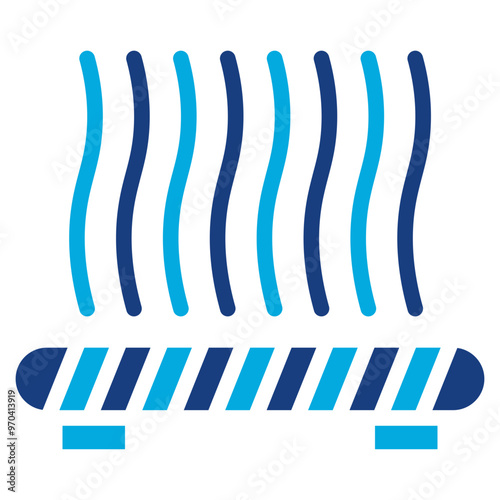 Bed Adhesion icon vector image. Can be used for 3d Printing.