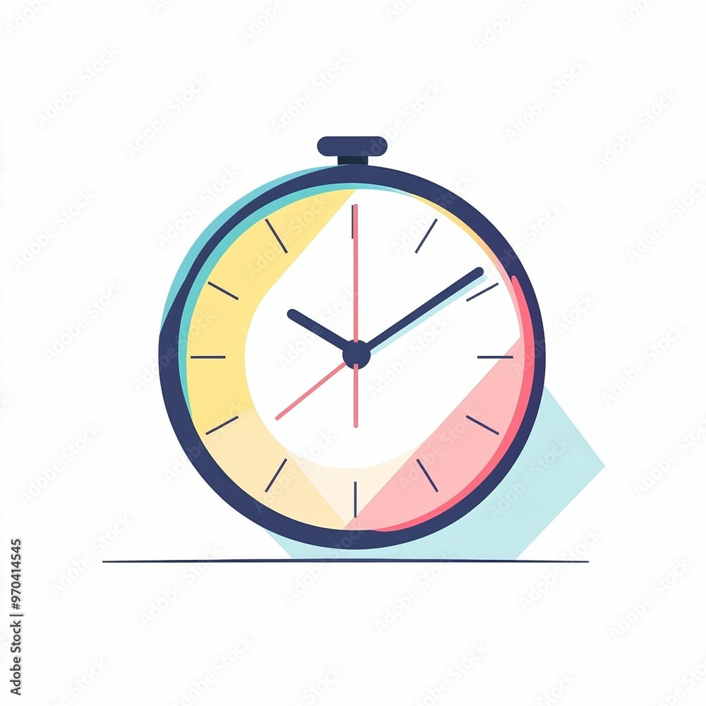 A vibrant stopwatch with distinct markings, showcasing its function of measuring time in a dynamic and colorful style A vibrant stopwatch with distinct markings, showcasing its function of measuring time in a dynamic and colorful style