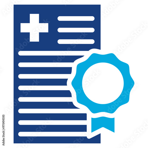 Medical Certificate icon vector image. Can be used for Plastic and Cosmetic Surgery.