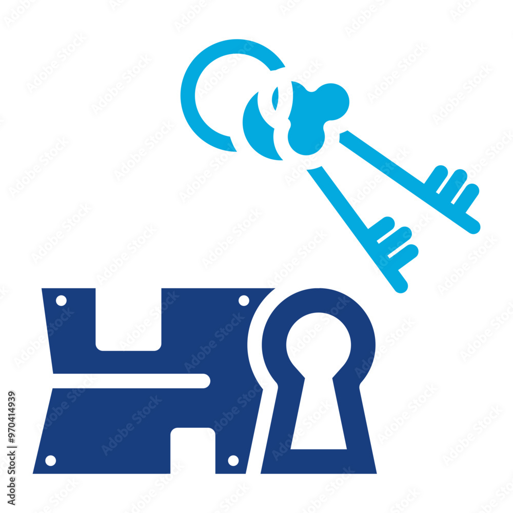Cylinder lock icon vector image. Can be used for Locksmith. Cylinder lock icon vector image. Can be used for Locksmith.