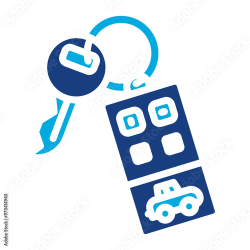 Key fob icon vector image. Can be used for Locksmith.