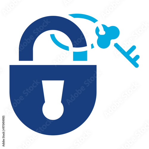 Lock and key icon vector image. Can be used for Locksmith.