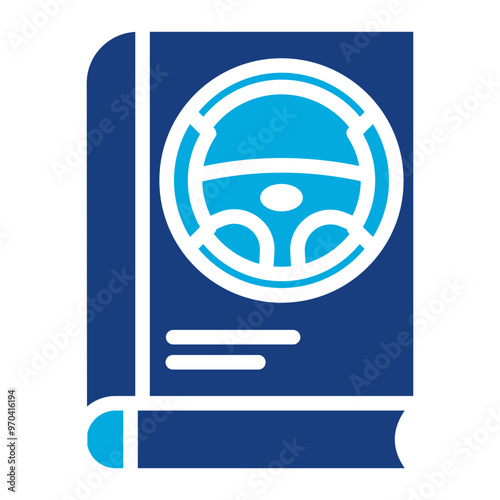 Driver Education Book icon vector image. Can be used for Driving School.