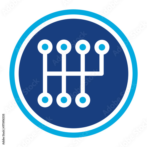 Gear Shift icon vector image. Can be used for Driving School.