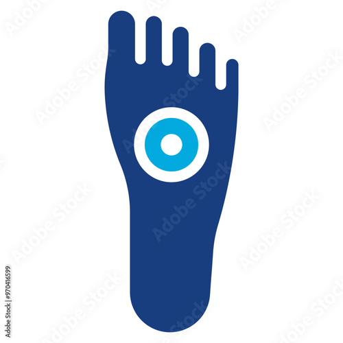 Foot Pain icon vector image. Can be used for Body Ache.