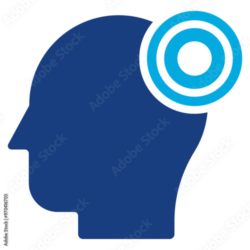 Migraine icon vector image. Can be used for Body Ache.