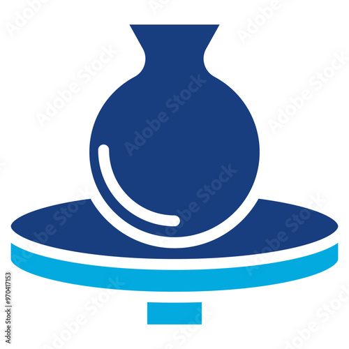 Pottery Wheel icon vector image. Can be used for Crafting.