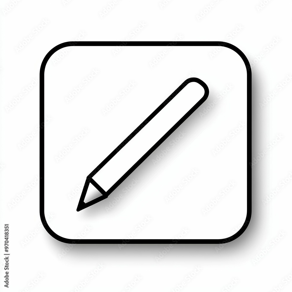 A minimalist pencil design displayed against a clear background, suitable for themes related to education, creativity, and artistic expression A minimalist pencil design displayed against a clear background, suitable for themes related to education, creativity, and artistic expression