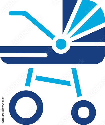 Stroller icon vector image. Can be used for Raising Children.